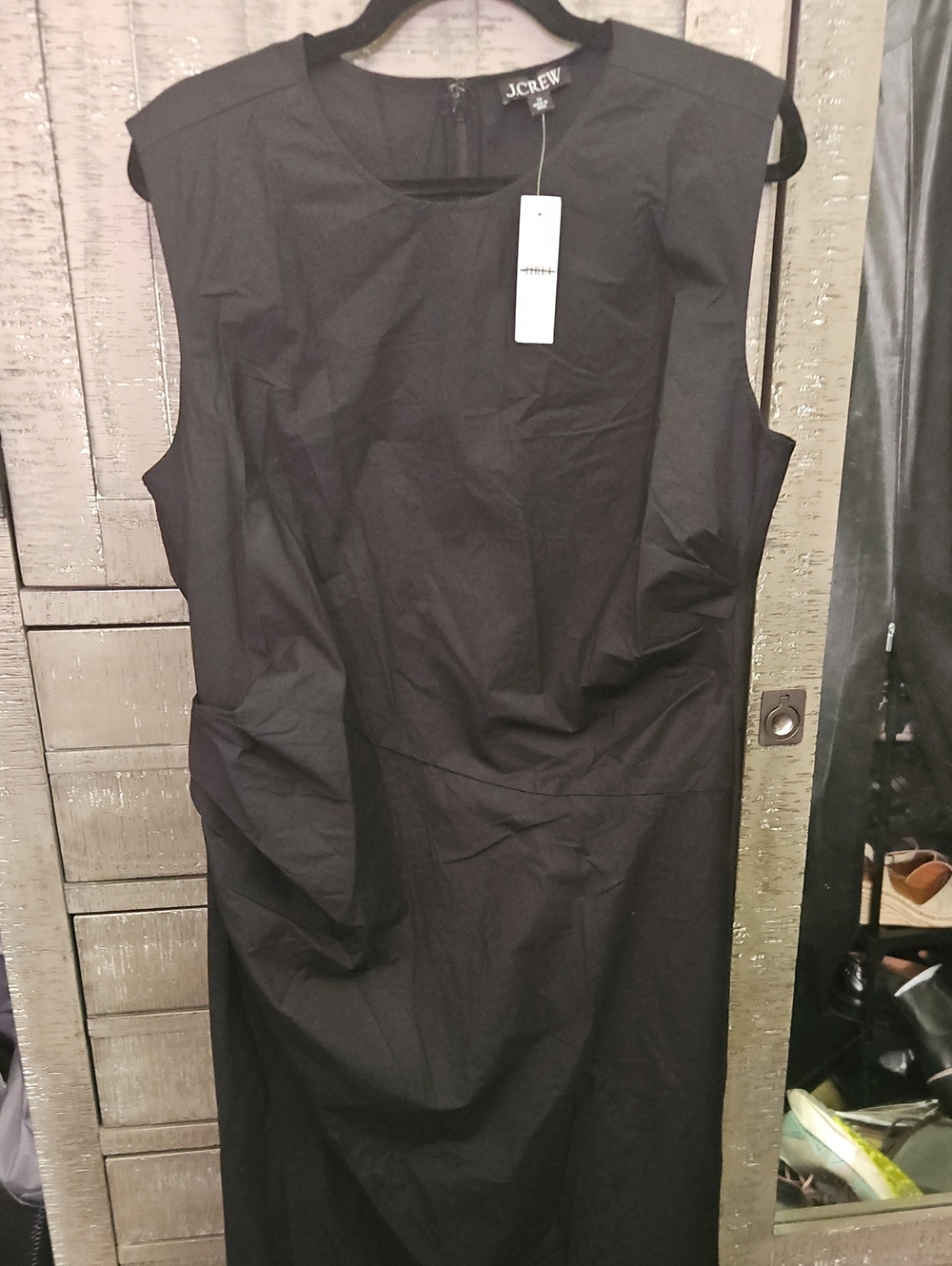 J. Crew Black Sleeveless Sheath Dress